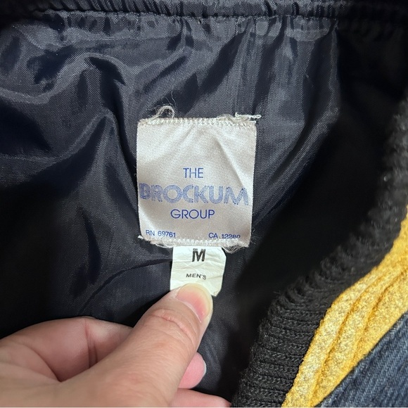 Vintage Miller Genuine Draft Jacket Men's Size Medium Black with Suede Accents - Picture 9 of 12